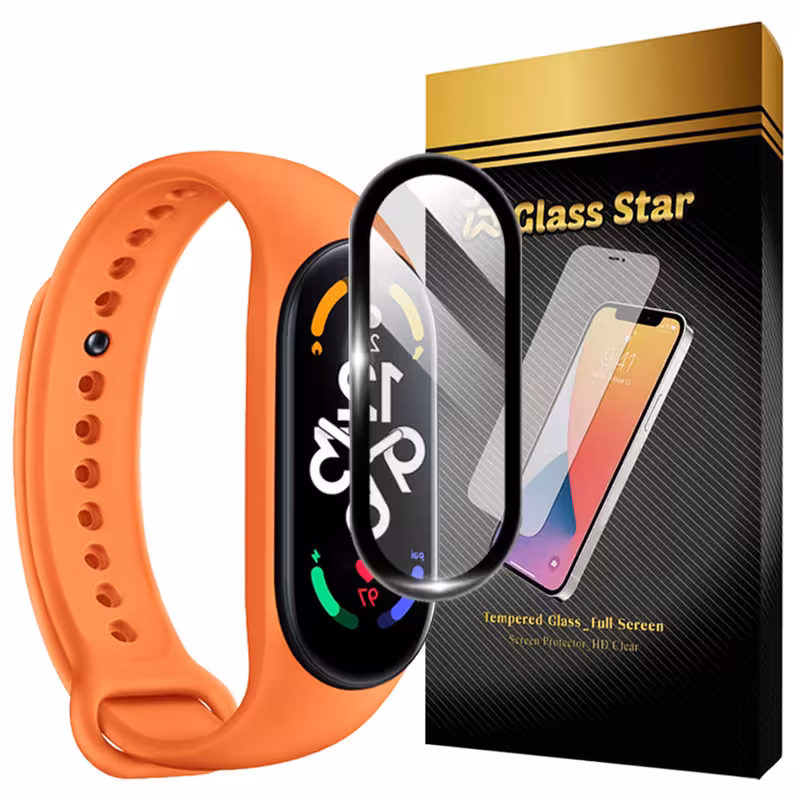 محافظ صفحه نمایش گلس استار مدل GWPM مناسب برای ساعت هوشمند شیائومی Mi Band 7