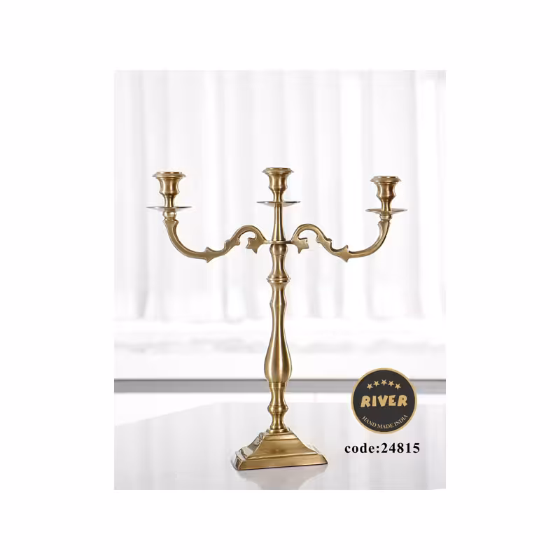شمعدان سه شاخه برنجی 24815