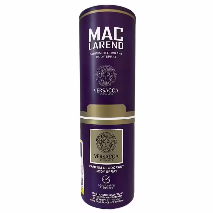 اسپری بدن زنانه مک لارنو مدل VERSACE Crystal Noir