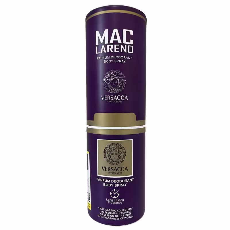 اسپری بدن زنانه مک لارنو مدل VERSACE Crystal Noir