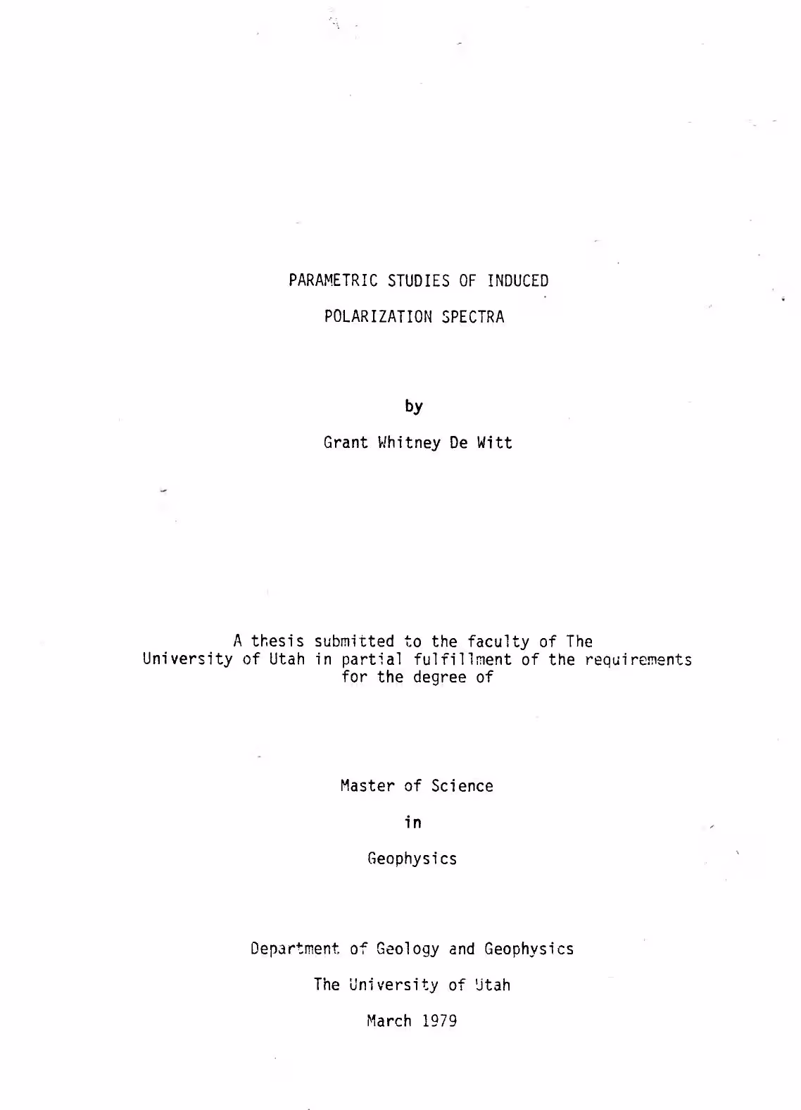 خرید و دانلود نسخه کامل کتاب Parametric Studies of Induced Polarization Spectra