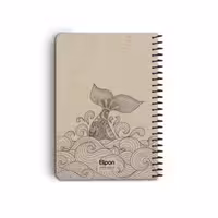 دفتر یادداشت بی خط 100برگ سیمی کرجی فانتزی الیپون طرح 1