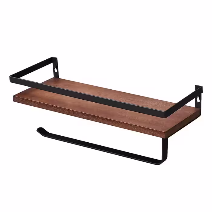 طبقه حمام مدل wood-steel | کالا مکس