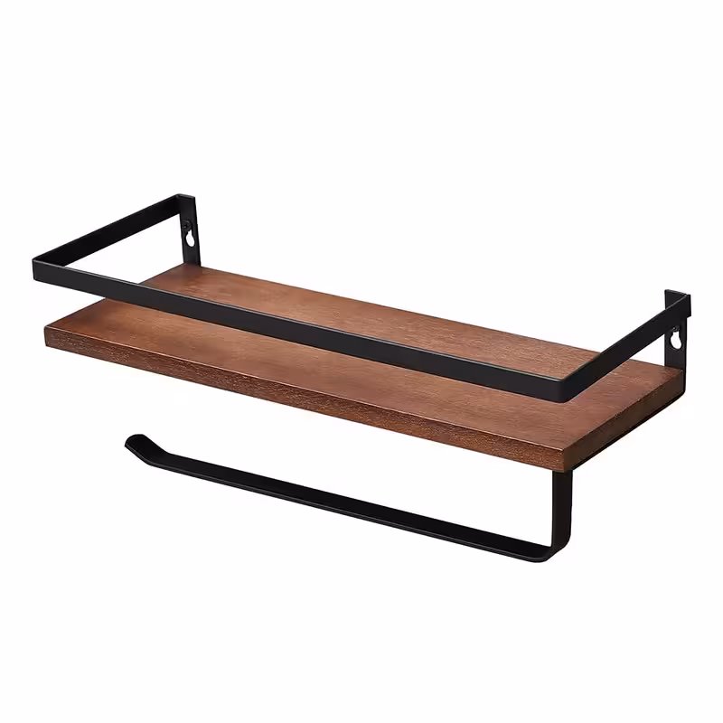 طبقه حمام مدل wood-steel | کالا مکس