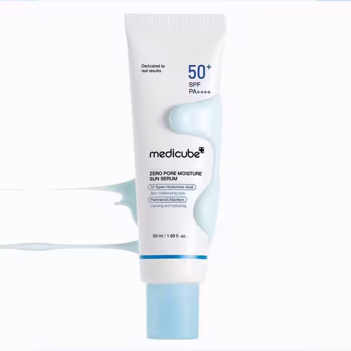 سرم ضد آفتاب مرطوب کننده و کنترل منافذ مدی کیوب  Medicube Zero Pore Moisture Sun Serum