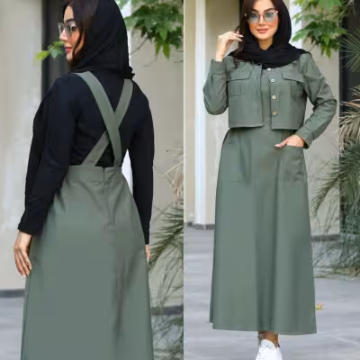 ست دوتیکه کت و سارافون مدل ماهایا