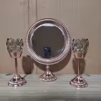 آینه شمعدان آهنی آبکاری (فروش عمده و تکی)