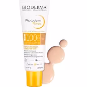 ضد آفتاب بایودرما فتودرم فلوئید مکس،رنگی و بی رنگ مناسب انواع پوست اصل SPF100 با حجم 40 میل