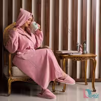 حوله تن پوش طرح فیوره رنگ کالباسی