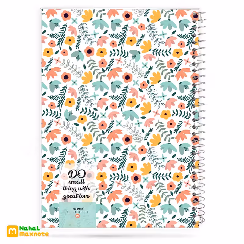 دفتر 100 برگ سیمی طلقی طرح گل کد 9122.طرح 8