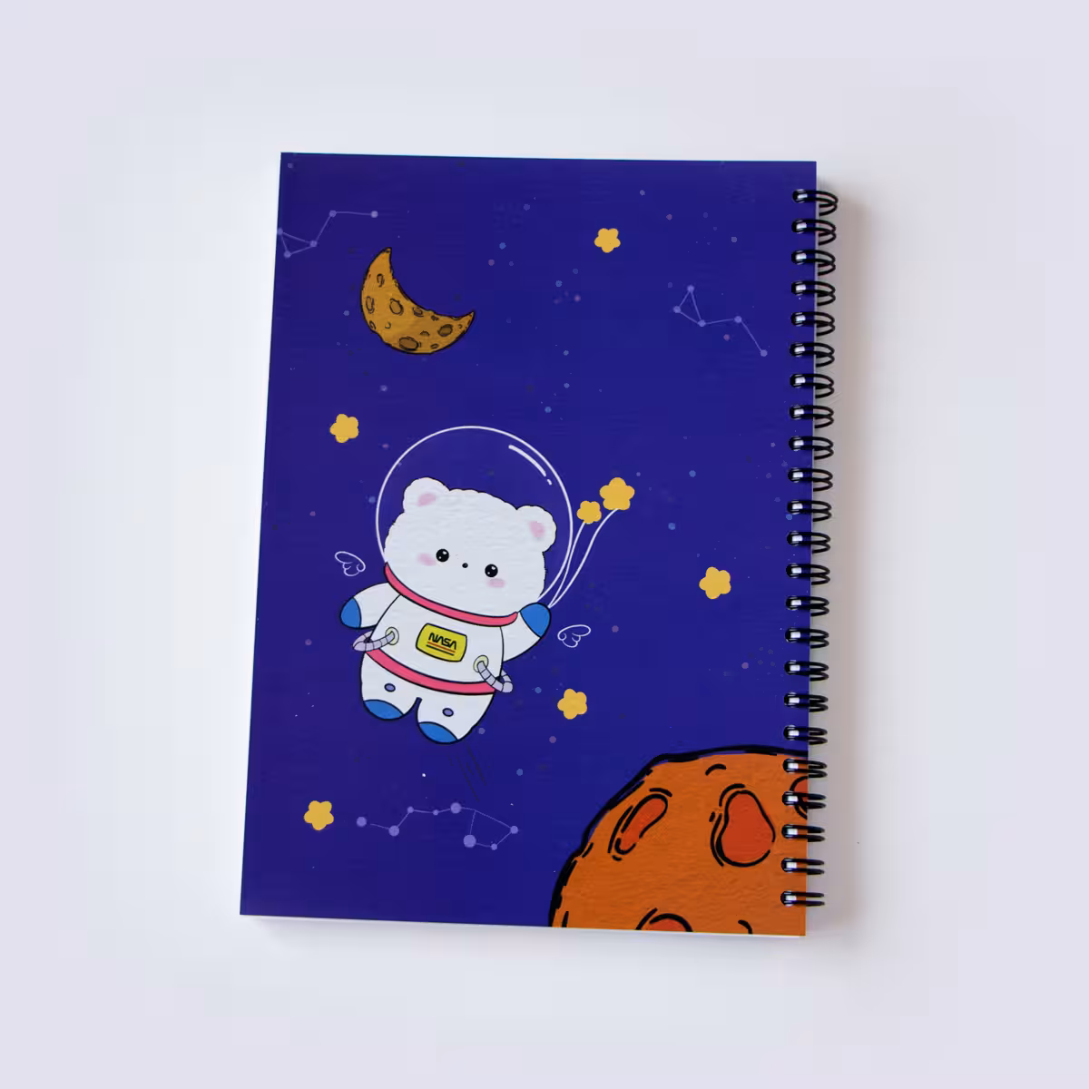 دفتر خط دار طرح خرس فضانورد پانداک