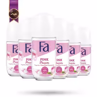 6 عدد مام رول ضد تعریق فا Fa مدل پینک پشن Pink Passion حجم 50 میلی لیتر (اورجینال)