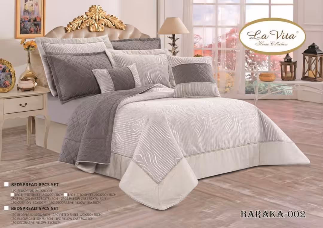 سرویس لحاف روتختی 2 نفره ترک برند لاویتا مدل BARAKA کد 002