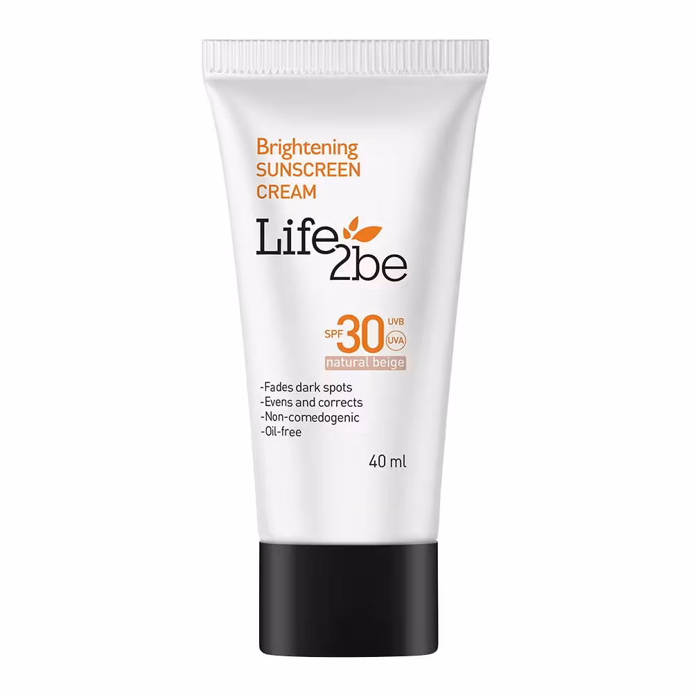 کرم ضدآفتاب  ضد لک و روشن کننده   لایف توبی Life 2be (SPF30)