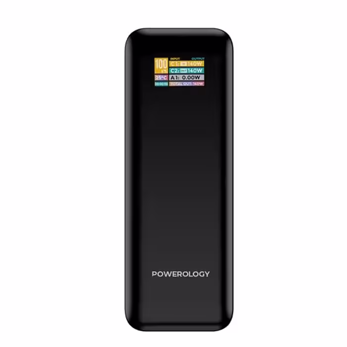 پاوربانک 27000 میلی آمپری 140 واتی پاورولوژی مدل Powerology NeuroVolt PPBCHA90BK