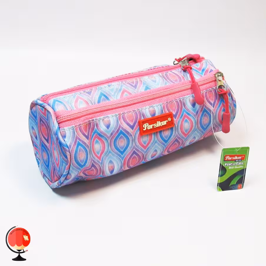 جامدادی استوانه سه زیپ طرح لوزی پارسیکار