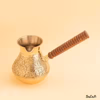 قهوه جوش برنجی طلایی بدون در مدل خمره