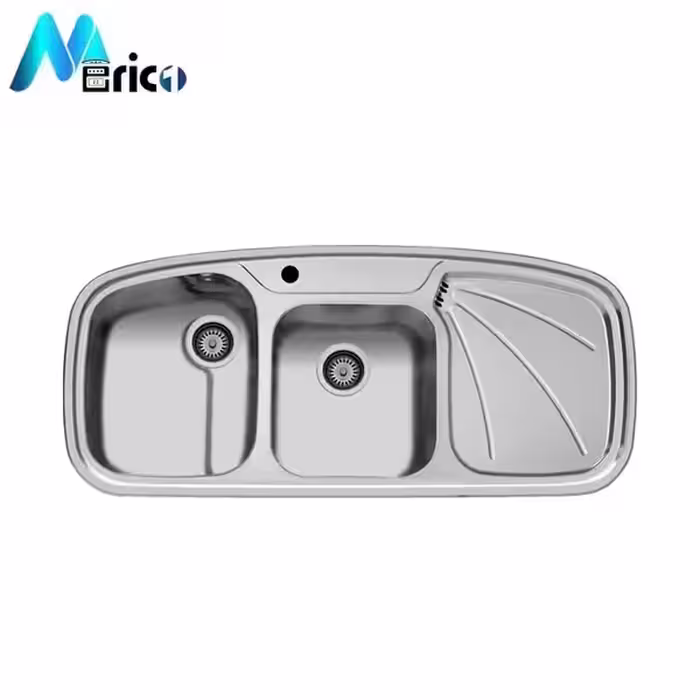 سینک اخوان کد 6 توکار دو لگنه