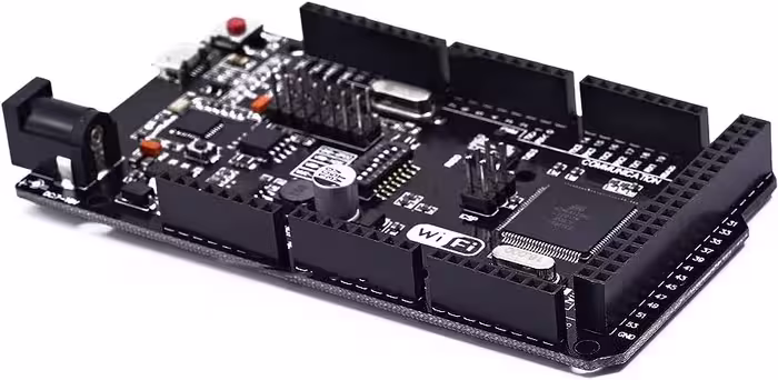 برد آردوینو مگا وای فای دارای پردازنده Atmega2560 و ESP8266و ( ARDUINOMEGA WIFI)