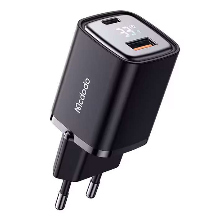 شارژر دیواری یو اس بی و تایپ سی مک دودو Mcdodo CH-1701 Digital Display Fast Charger