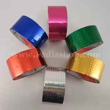 چسب نواری پهن شبرنگ رنگی