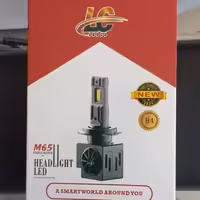 هدلایت رادیاتی M65 پایه H4 برند LC دوکنتاک ضد آب و با گارانتی - H4