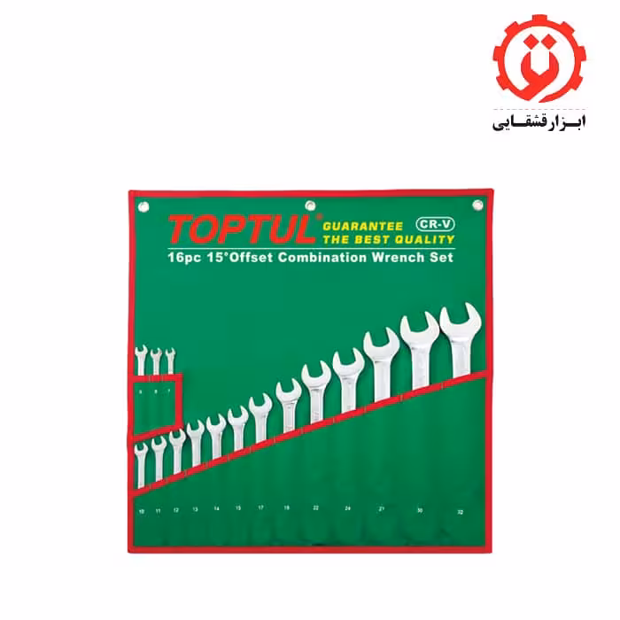 مجموعه 16 عددی آچار یکسر تخت یکسر رینگ تاپ تول مدل GAAA1604