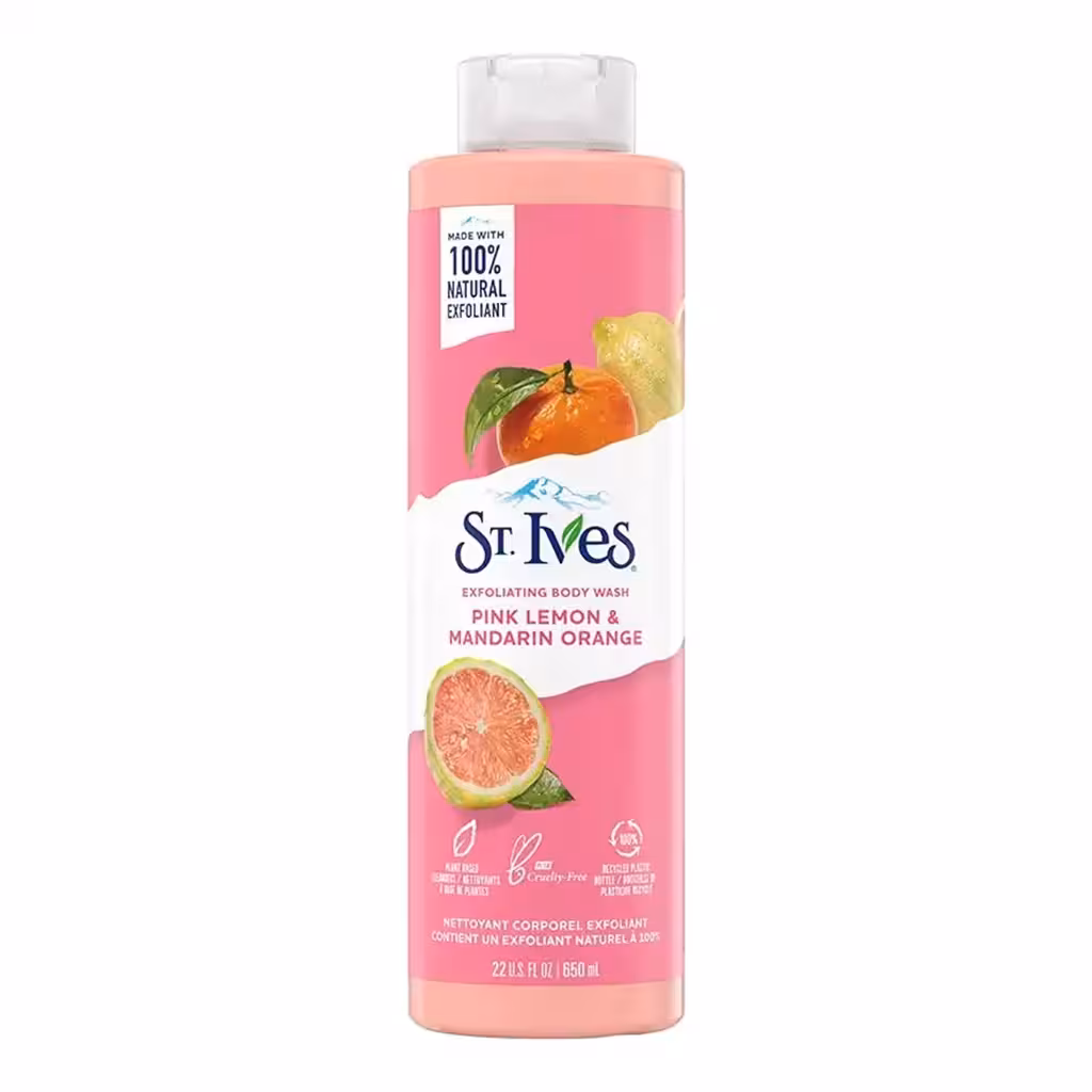 شامپو بدن لیمو صورتی و پرتقال سینت ایوز St.Ives Exfoliating Body Wash Pink Lemon &amp; Mandarin Orange