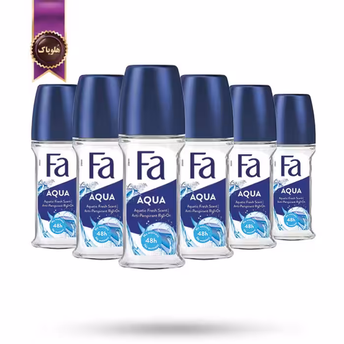 6 عدد مام رول ضدتعریق فا Fa مدل رایحه‌ی خنک و دریایی Aqua حجم 50 میلی‌ لیتر (اورجینال)