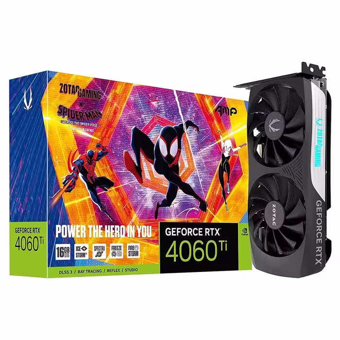 کارت گرافیک ZOTAC GAMING GEFORCE RTX 4060 Ti AMP SPIDER MAN 16GB | آی تی هوم