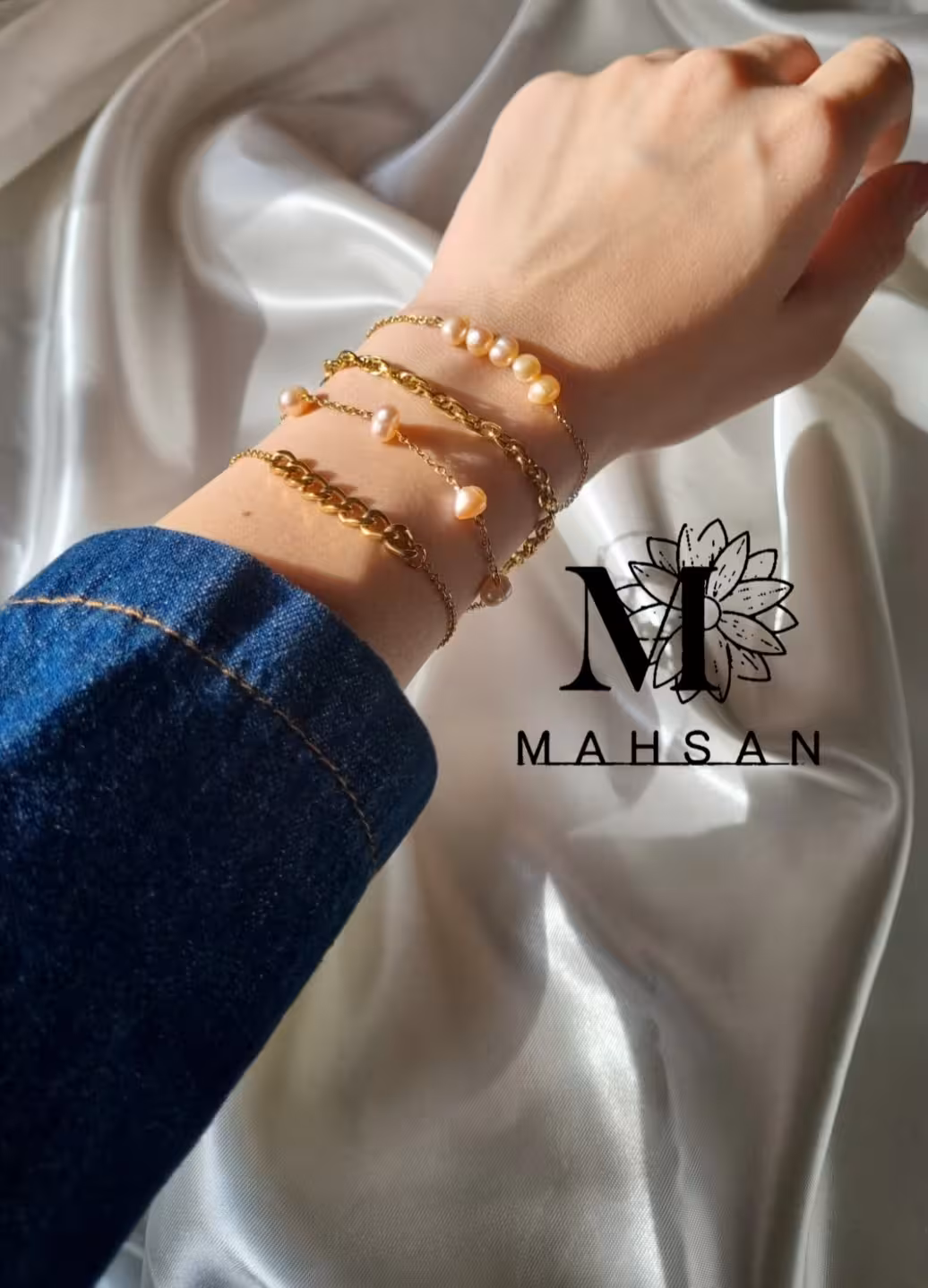 ست دستبند مروارید پرورشی 4عددی