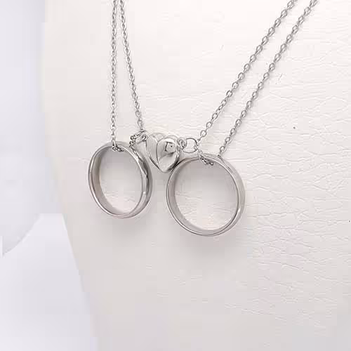 گردنبند استیل ست حلقه مگنتی کد102