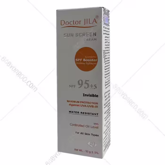 کرم ضد آفتاب spf 95 بی رنگ دکتر ژیلا