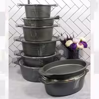 سرویس قابلمه گرانیتی 15 پارچه SAMSET سام ست طوسی با ارسال رایگان