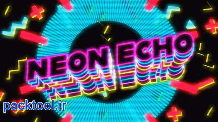 دانلود پروژه آماده پریمیر پرو تایتل نئونی Neon Text Echo - پک تول