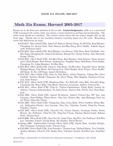 خرید و دانلود نسخه کامل کتاب Multivariable Calculus Solutions, Harvard 2005-2017