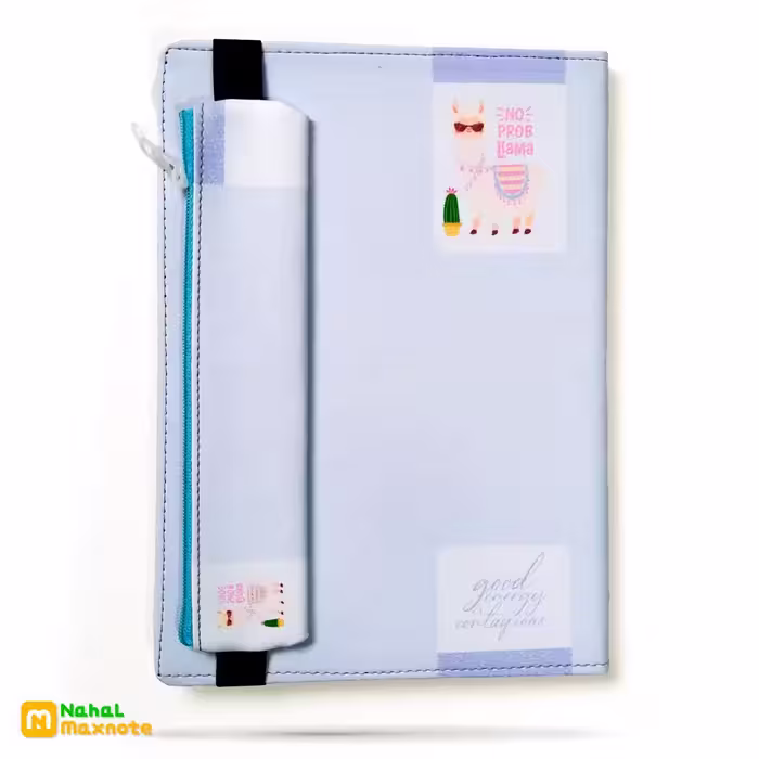 دفتر 100 برگ دوختی چرمی با جامدادی کد 9105.طرح 3