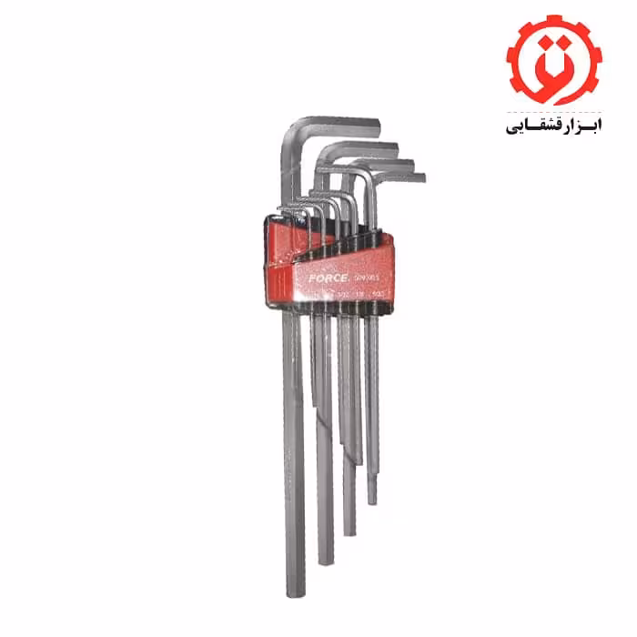 سری آچار آلن فول بلند اینچی 9 عددی فورس مدل 5093XLS