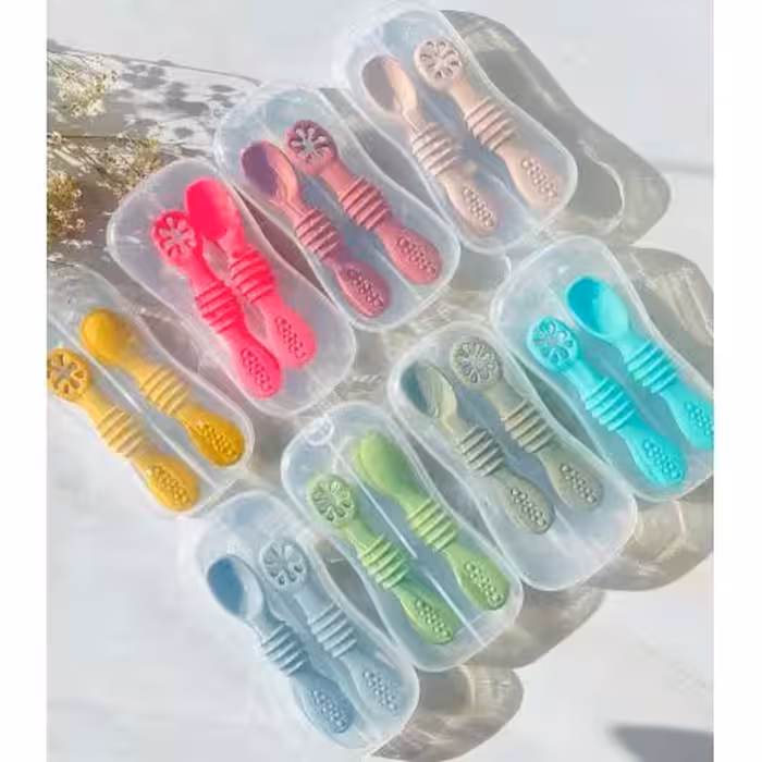 قاشق دو عددی پوره خوری پری اسپون سیلیکونی