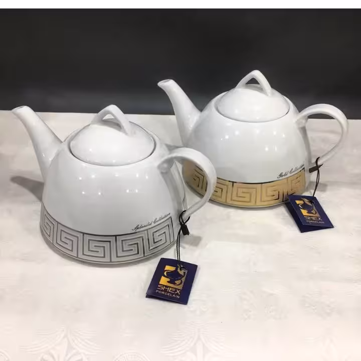 قوری طلایی کفه تخت