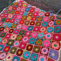 شال مبل بافته شده با قلاب واستفاده از نخ درجه یک  