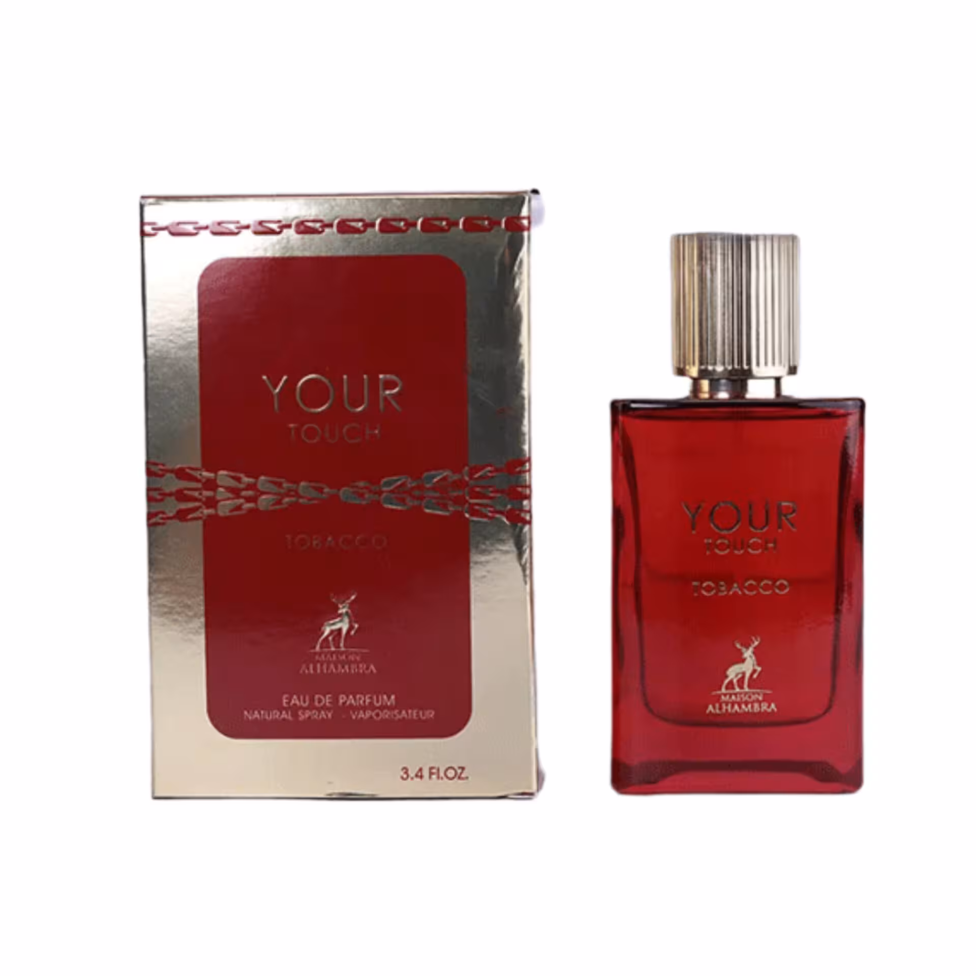 ادکلن مردانه الحمبرا مدل استرانگر ویت یو توباکو یور تاچ توباکو حجم 100 میل