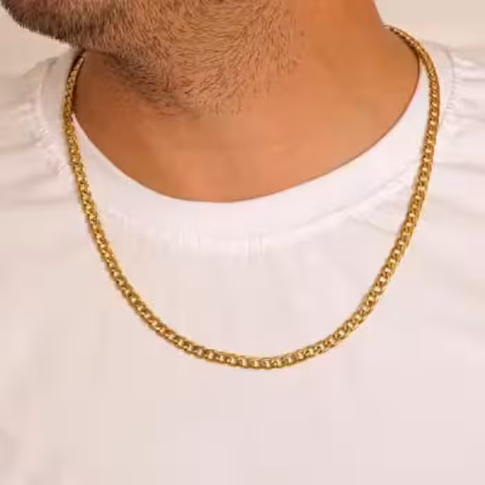 زنجیر مردانه کارتیر 5 میل با استیل 304 درجه یک .کد z11.