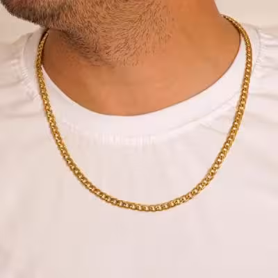 زنجیر مردانه کارتیر 5 میل با استیل 304 درجه یک .کد z11.