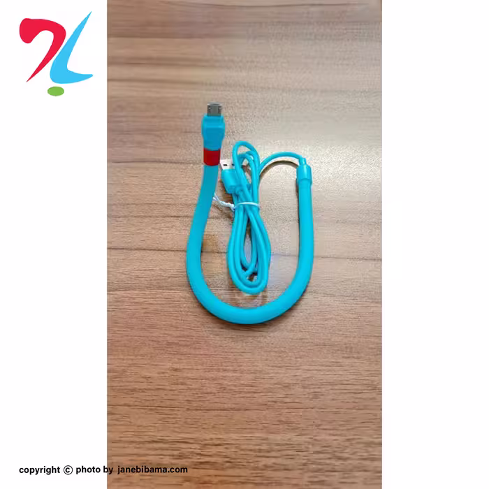 کابل شارژ میکرو مدل هلدر دار-رنگ آبی آسمانی