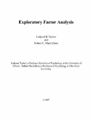 خرید و دانلود نسخه کامل کتاب Exploratory factor analysis
