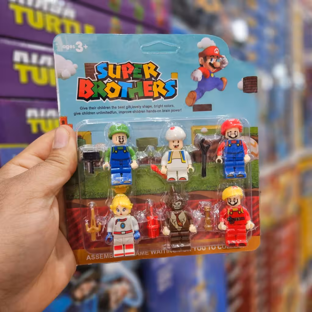 مینی فیگور آدمک لگویی ماریو 6 عددی رو کارتی کد 89193