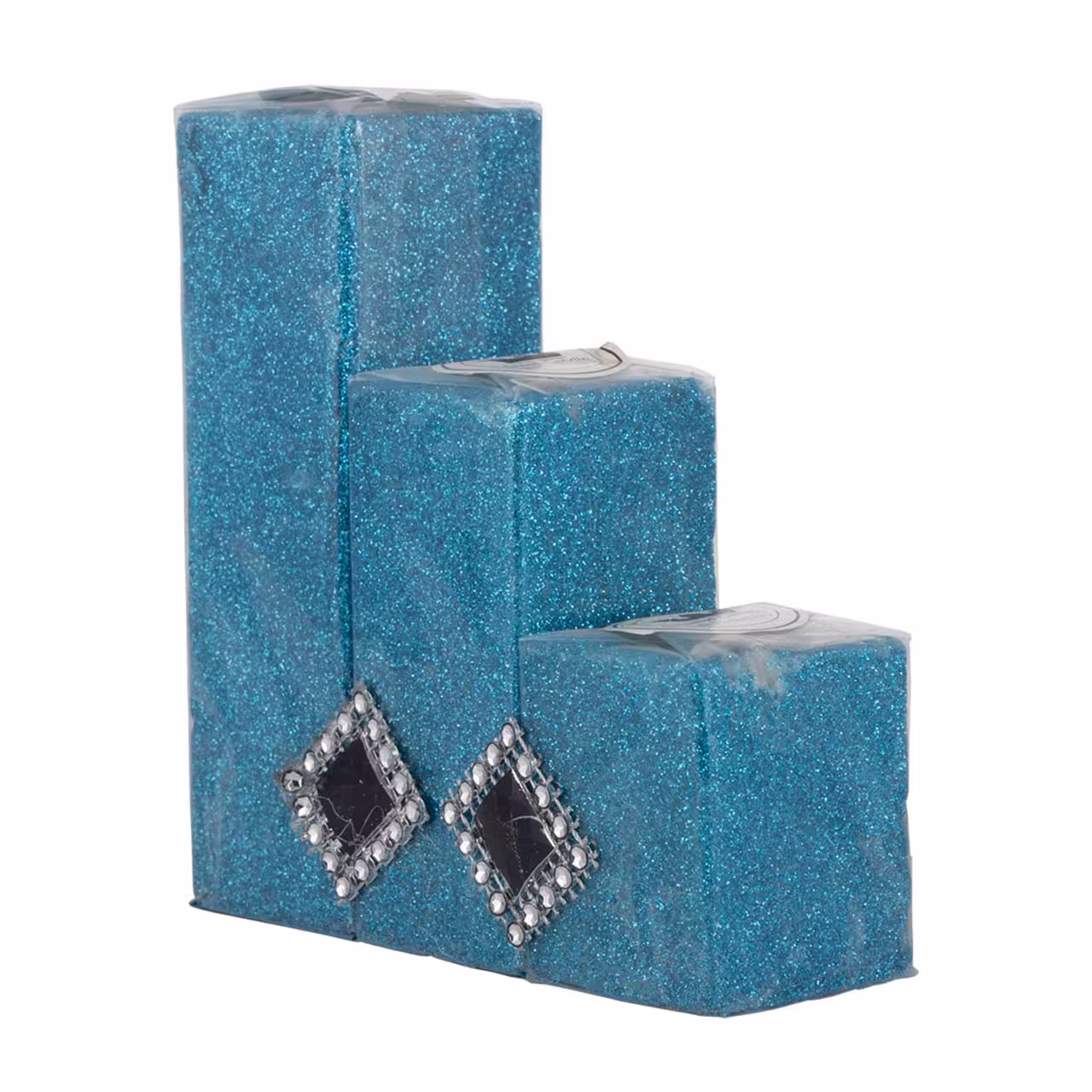 شمع مستطیل مدل اکلیلی بسته 3 عددی