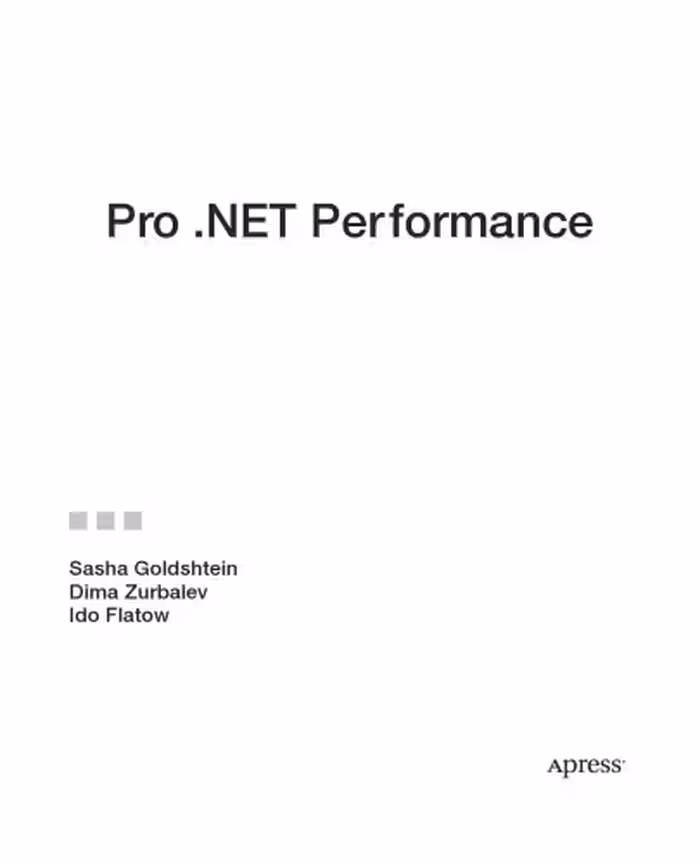 خرید و دانلود نسخه کامل کتاب Pro .NET Performance