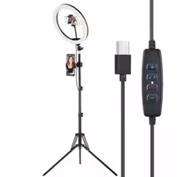 رینگ لایت مدل MX-260 سایز 26 سانتی متری همراه با سه پایه